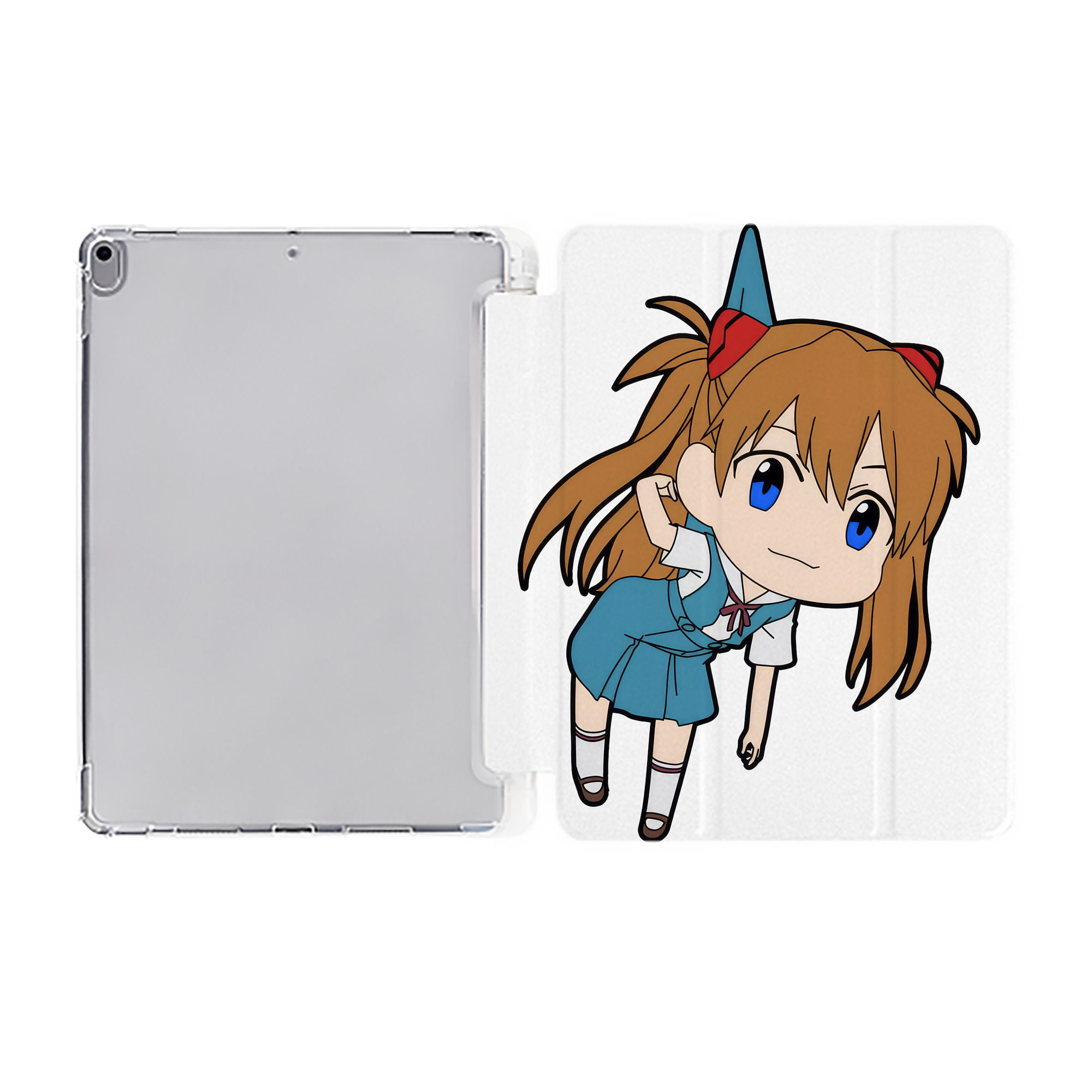 （画像用） EVA 新世紀エヴァンゲリオン IPad ケース ペン収納付き 三つ折りスタンド PUレザー×シリコン 対応機種9.5/10.5/10.9インチ